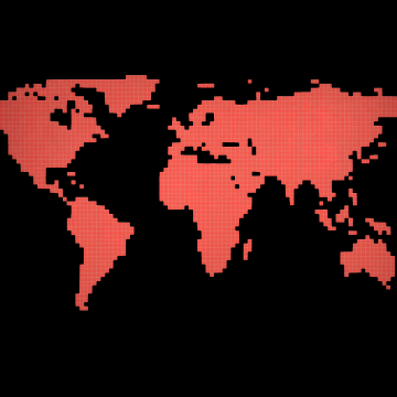 World map, Black background, 5K, AMOLED