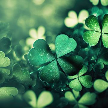 Shamrock, Clover, St. Patrick's Day, Green leaves, AI art
