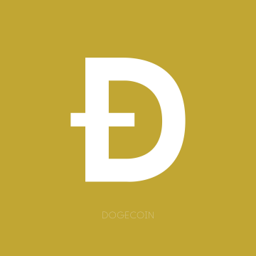 Dogecoin, Minimalist, Yellow background, 5K, Cryptocurrency
