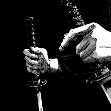 Miyamoto Musashi, Katana, Vagabond, Black background