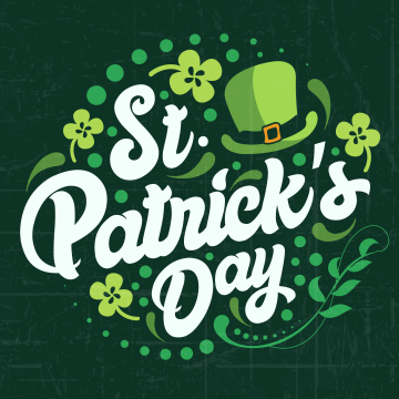 St. Patrick's Day, 5K, Green background, Irish