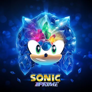 Sonic Prime, Netflix series, TV series, Animation, Vibrant, Blue background