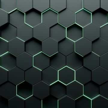 Honeycomb, Hexagons, Dark abstract, 3D background, Dark background, 5K, 8K, 10K
