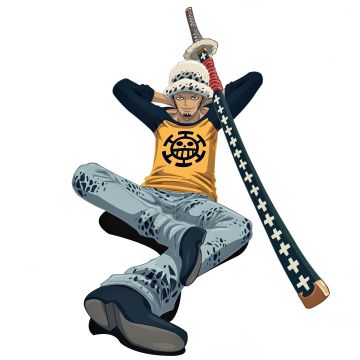 One Piece, Trafalgar Law, Katana, White background