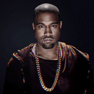 Kanye West, American celebrities, Dark background, American rapper