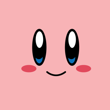 Kirby, Kawaii face, Pastel background, Cute face, Kawaii cartoon, 5K, Minimalist