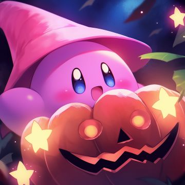 Kirby, Halloween Pumpkin, Halloween night, Halloween party