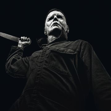 Michael Myers, Scary mask, Black background, Halloween night