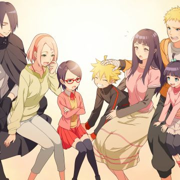 Boruto: Naruto the Movie, Poster, Naruto Uzumaki, Sarada Uchiha, Sasuke Uchiha, Sakura Haruno, Hinata Hyuga, Himawari Uzumaki, Boruto Uzumaki