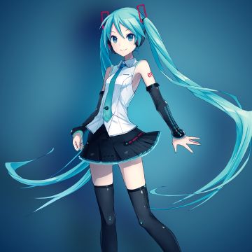 Anime girl, Hatsune Miku, Japanese girl, Blue aesthetic