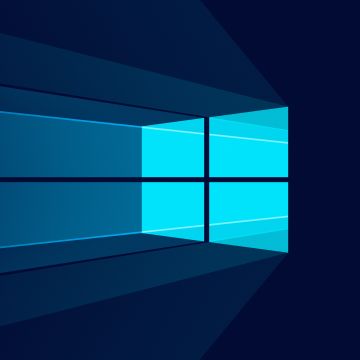 Windows 10, Microsoft Windows, Minimalist, Blue background, Simple