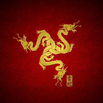 Razer, Year of the Dragon, Red background