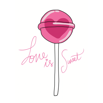 Love heart, Lollipop, Pink aesthetic, Sweet candy, White background, Pink Heart, 5K, 8K