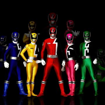 Power Rangers, AMOLED, TV series, Black background