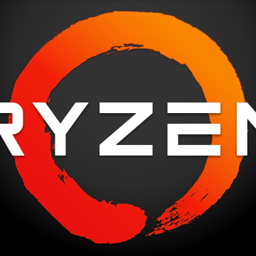 AMD Ryzen, Dark background, Logo