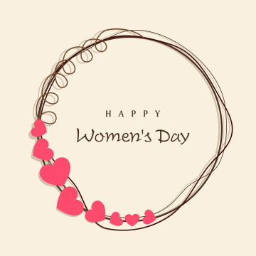 Women's Day, Pink hearts, Illustration, 5K