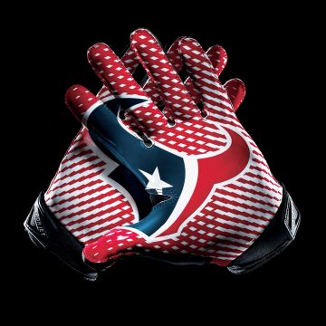 Houston Texans, Gloves, Football team, 5K, 8K, Black background