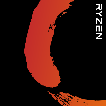 AMD Ryzen, AMOLED, Minimalist, Black background