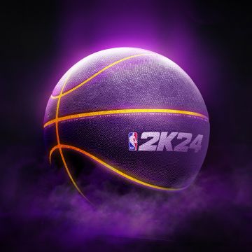 NBA 2K24, Basketball, 2024 Games, Purple background, Dark purple