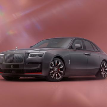 Rolls-Royce Ghost, 10K, 2024, 5K, 8K, Pastel red, Pastel background
