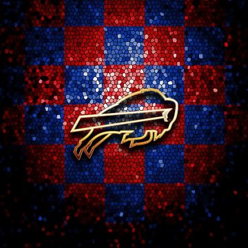 Buffalo Bills, Mosaic, Dark background, NFL team, American football team