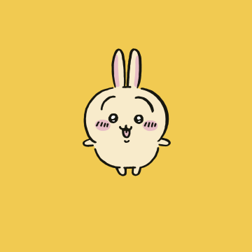 Usagi, Nanka Chiisakute Kawaii Yatsu, Yellow background, Adorable, Cute cartoon, 5K, 8K