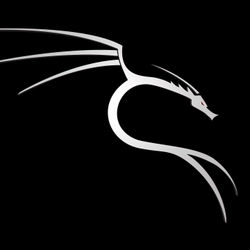 Kali Linux, Minimal logo, AMOLED, Black background