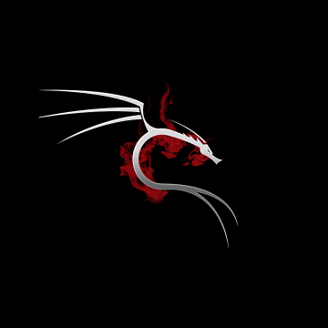 Kali Linux, AMOLED, Black background, Minimal logo