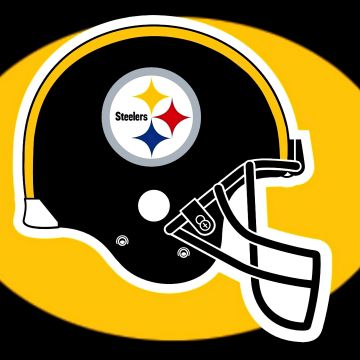 Pittsburgh Steelers, Helmet, American football team, NFL team, Black background