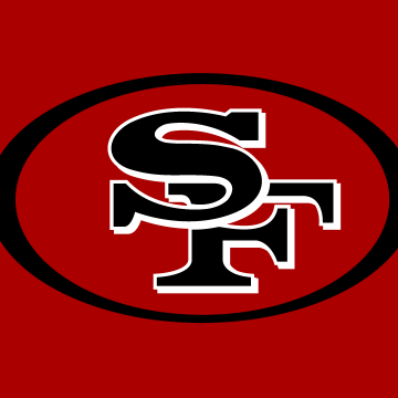 San Francisco 49ers, Red background, American football team