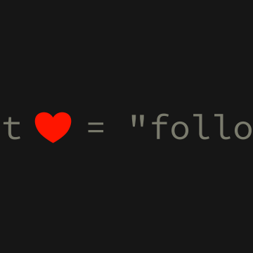 Programming language, Dark background, 5K, Red heart, Love heart