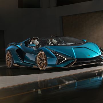 Lamborghini Sián Roadster, Hybrid Supercar, 2020, 5K, 8K