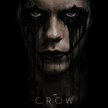 The Crow, Bill Skarsgard, 5K, Dark background, 2024 Movies