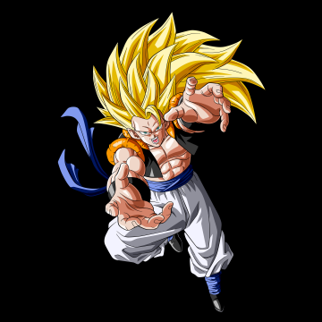 Gogeta, AMOLED, Dragon Ball Z, Black background