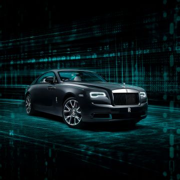 Rolls-Royce Wraith Kryptos Collection, 2020, 5K, 8K, Dark background