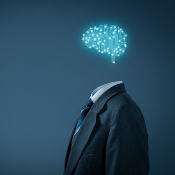 Business, Suit, Brain, Intelligence, Blue, 5K