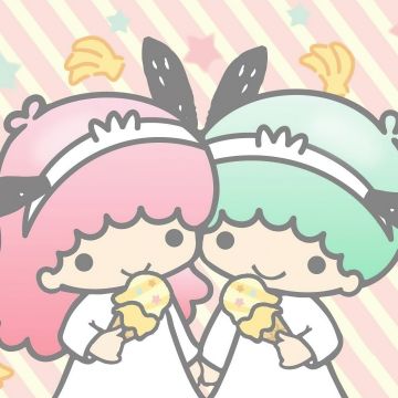 Little Twin Stars, Ice cream cone, Pastel, Aesthetic, Kiki and Lala, Cartoon, Sanrio