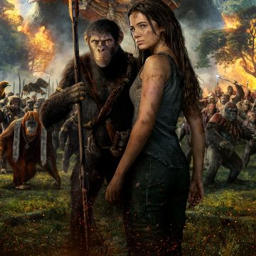 Kingdom of the Planet of the Apes, Freya Allan, Noa (Planet of the Apes), 5K, 8K, 2024 Movies