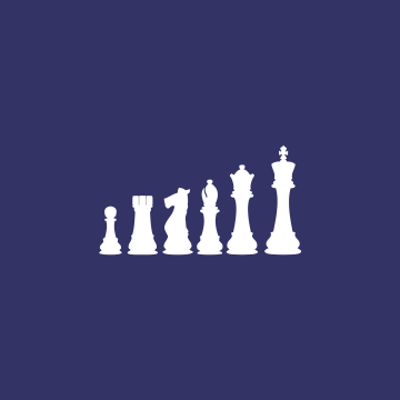 Chess pieces, Minimalist, Blue background, King (Chess), Knight (Chess), Pawn (Chess), Rook (Chess), Bishop (Chess), 5K