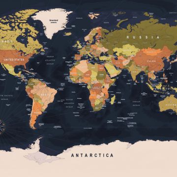 World map, Design