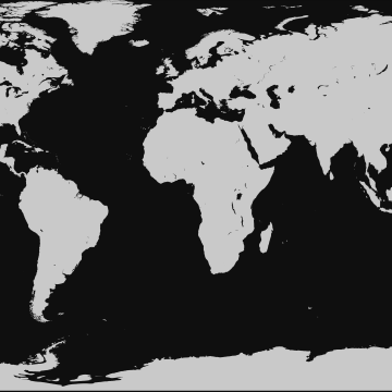 World map, Black and White, 5K, Monochrome background