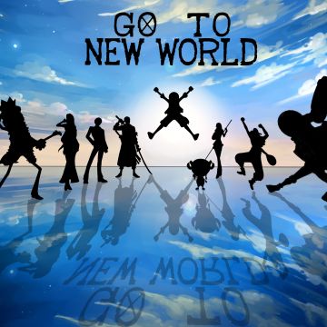 One Piece, Poster, Character art, 5K, Silhouette, Reflection
