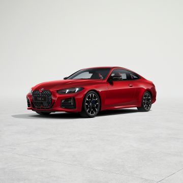 BMW 430i Coupé M Sport, 2024, 5K, Red cars, White background