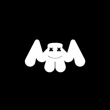 Marshmello, Logo, AMOLED, Black background, 5K