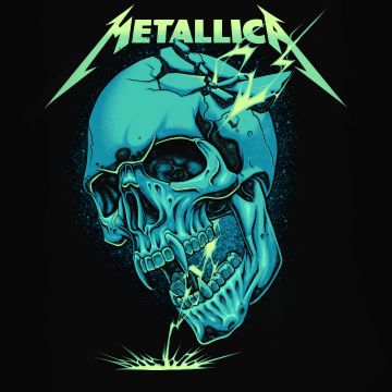 Metallica, Skull, Black background
