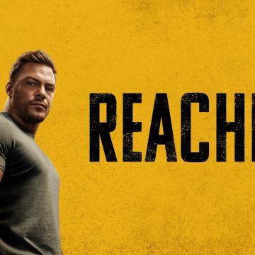 Reacher, TV series, Alan Ritchson, Yellow background