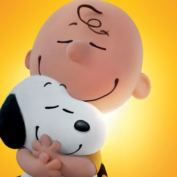 Peanuts, Cute cartoon, Charlie Brown, Snoopy, Yellow background