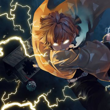 Zenitsu Agatsuma, Lightning Strike, Demon Slayer: Kimetsu no Yaiba
