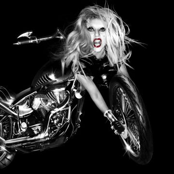 Lady Gaga, Black background, 5K, 8K