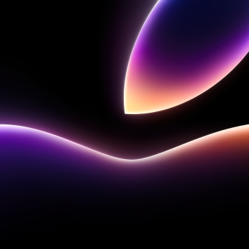Glowing, WWDC, Apple logo, Dark background